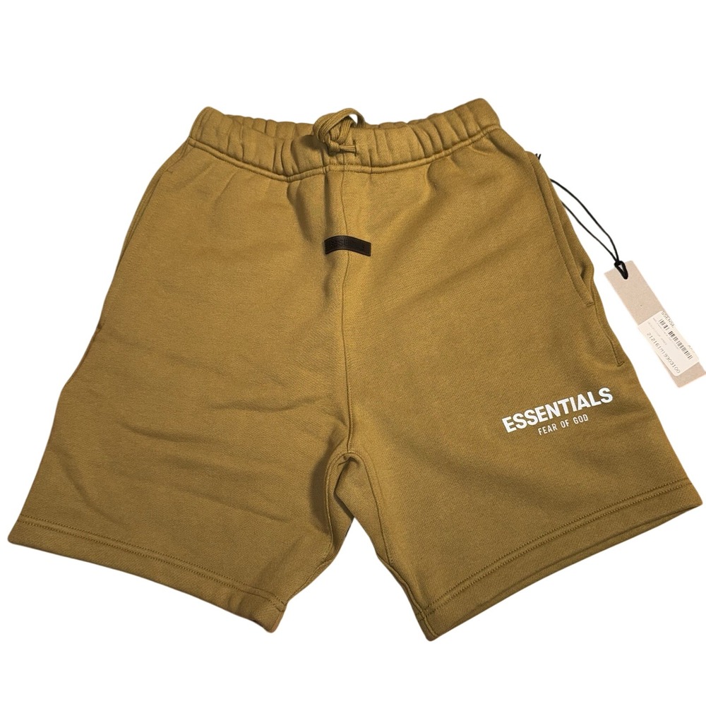 Fear of God Essentials Sweat Shorts Amber Men XXS 160SU212002F Logo Fleece